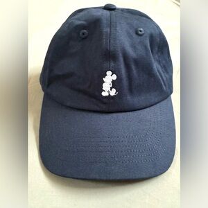 Disney Parks Navy Blue Mickey Mouse Embroidered Adjustable Baseball Cap